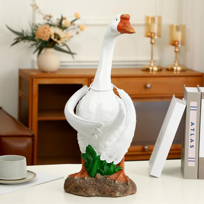 Poseable Goose Wings for 23''-28" Porch Goose Adjustable White Wire Geese Arm Wings Costume Accessories for Front Porch Lawn Patio Yard Decoration