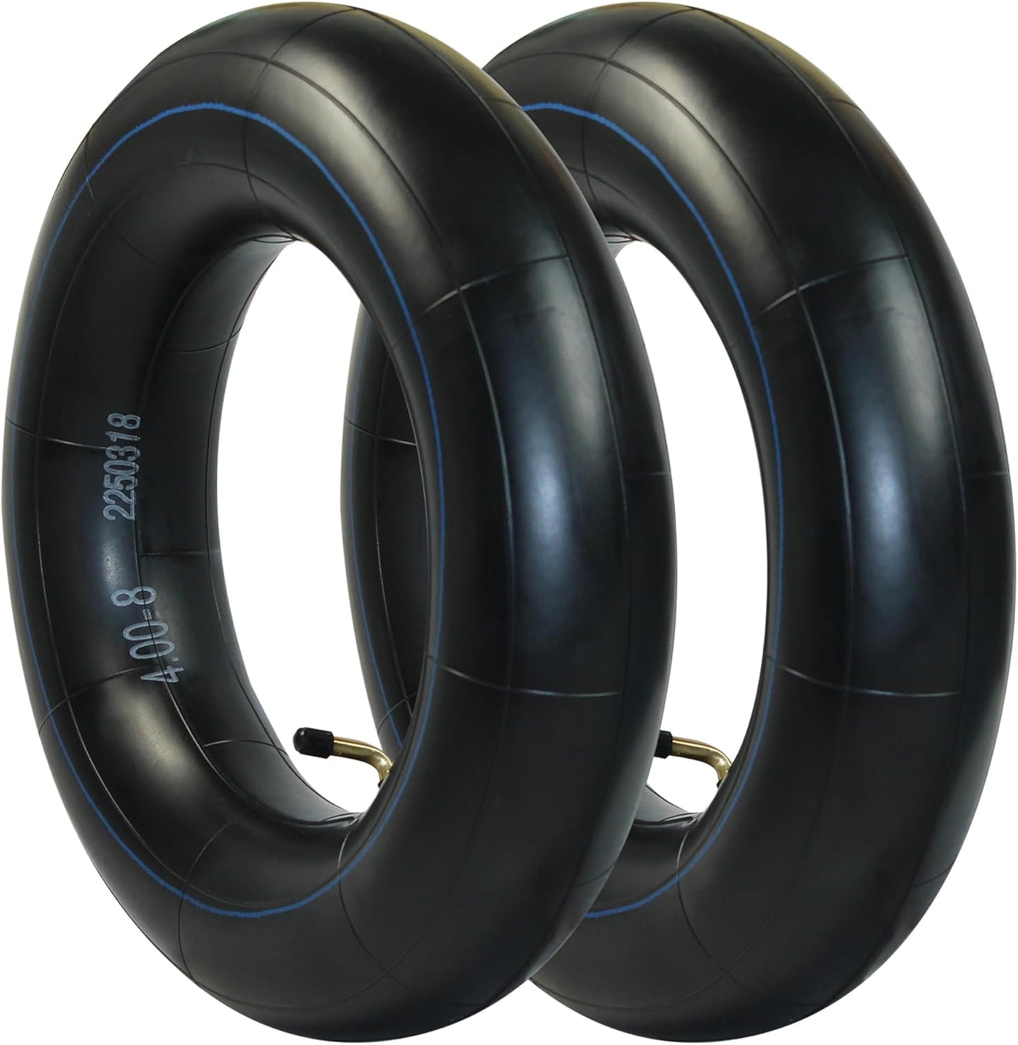 Libereco 2 Pack 4.8/4.0-8 TR87 Bent Valve Inner Tube ¨C Compatible with Lawn Mowers, Carts, Trailers, Wheelbarrows ¨C Heavy Duty Rubber Tube