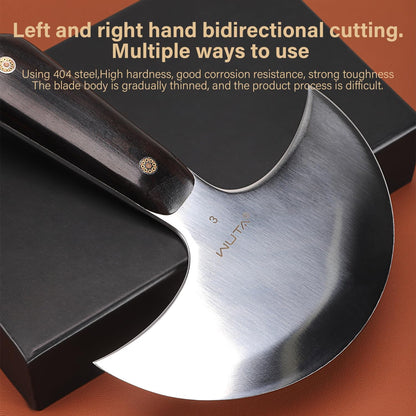 WUTA Leather Cutting Knife Ultra Sharp Round Head Craft Skiving Cutting Tools Round Leathercraft Knife DIY Handmade Senior Leather Tools(3# 5 inches)