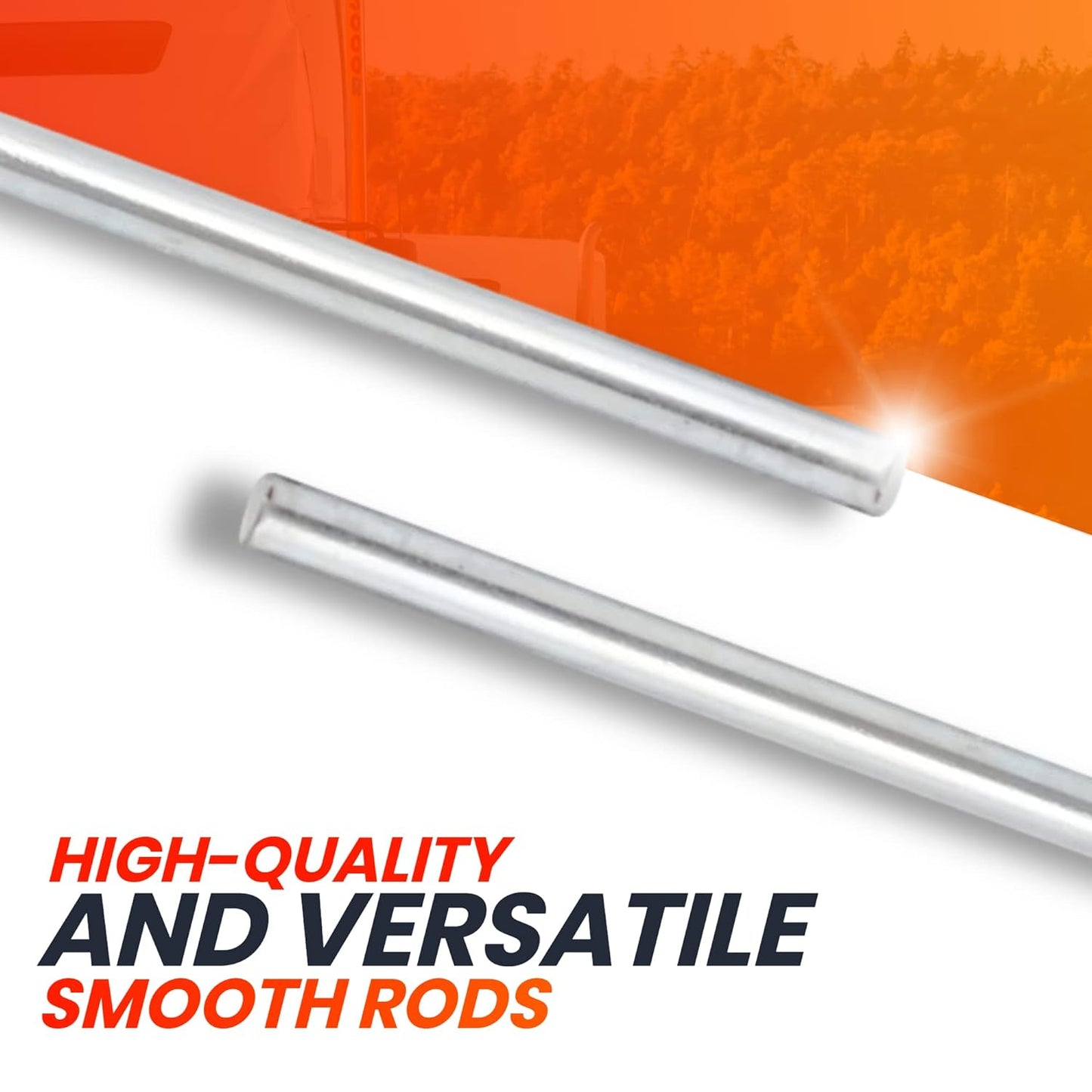 AR-PRO (2-Pack) 1/2”x 36” Zinc Plated Steel Rods Designed for Use as an Axle Shaft on Hand Trucks Dollies Wagons 4005BC Wheelbarrows