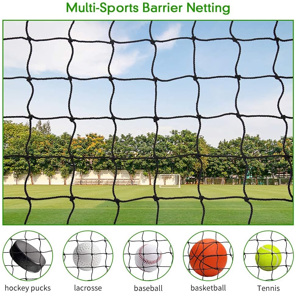 Baseball Softball Backstop Nets, Heavy Duty Sports Netting Barrier #18 Baseball Netting 10'x10'/10'x20'/15'x15'…