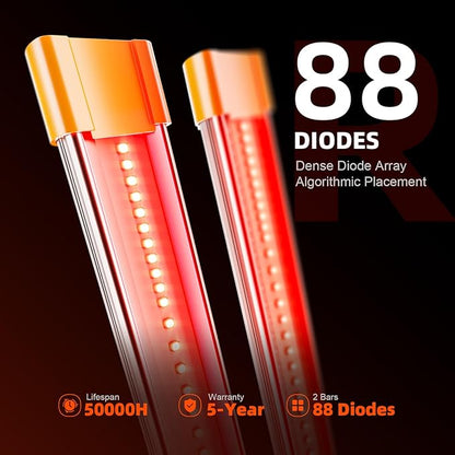 Spider Farmer SUPP-R30 Red LED Grow Light Bars 23.6" Long, 660nm Deep Red Supplemental Light for Indoor, Grow Tents