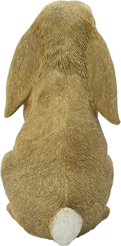 JORAE Standing Rabbit Statue Curious Easter Bunny Outdoor Garden Statues Patio Yard Home Decorations Sculpture Mustard, 8.5In, Polyresin