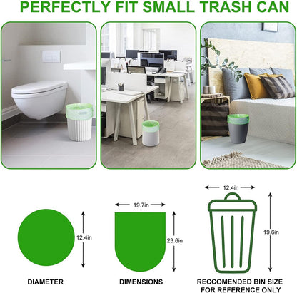 5.2 Gallon Biodegradable Trash Bags (THICKENED) | Eco Friendly, Unscented, 20L Strong Multipurpose Waste Bags for Bathroom Bedroom Office Kitchen, 160 Count | Compostable Garbage Bag by EnvoWise