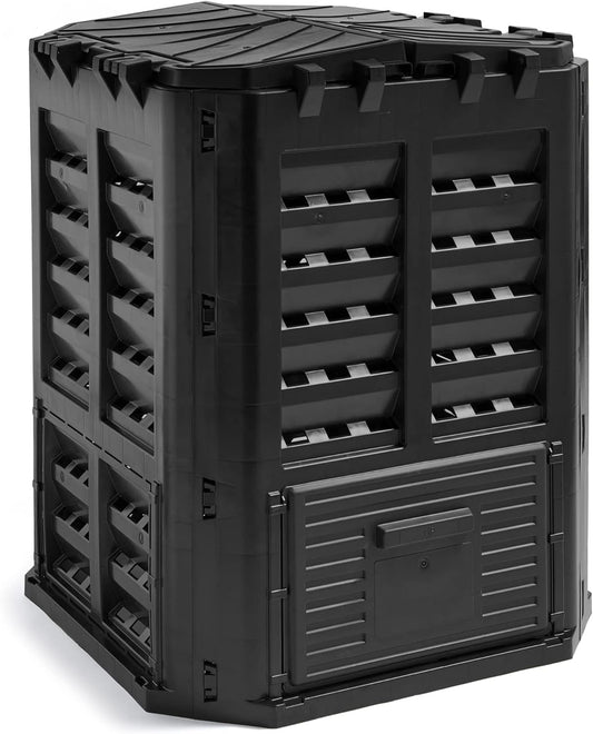 VonHaus Compost Bin for Garden 360L – Composter with Slatted Design for Aeration, Rainwater