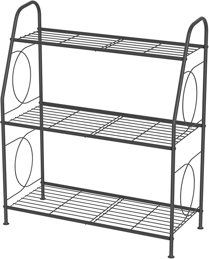 Plant Stand Indoor Outdoor, 3 Tier Metal Plant Stands, Plant Shelf for Living Room Balcony Garden