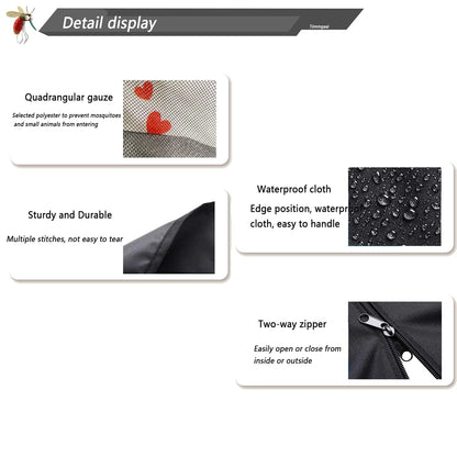 10x10 Mosquito Netting for Patio Canopy Tent/Pop Up Canopy Tent,Double Door Side Screen Easy