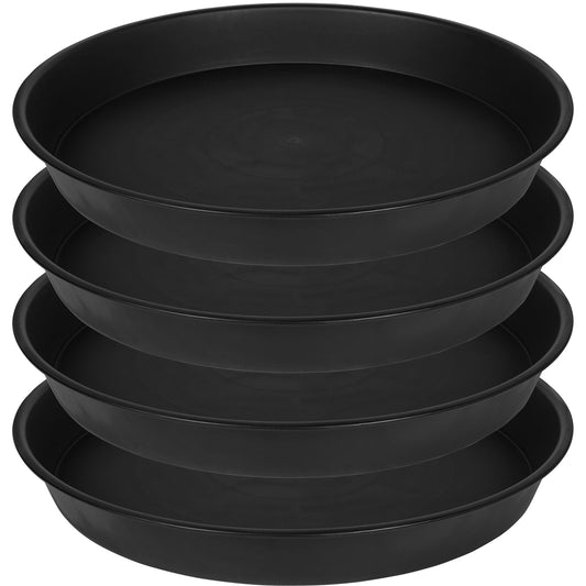 Bleuhome 4 Pack of 16 inch Plant Saucer (13.5" Base), Heavy Duty Plastic Plant Tray for Pots