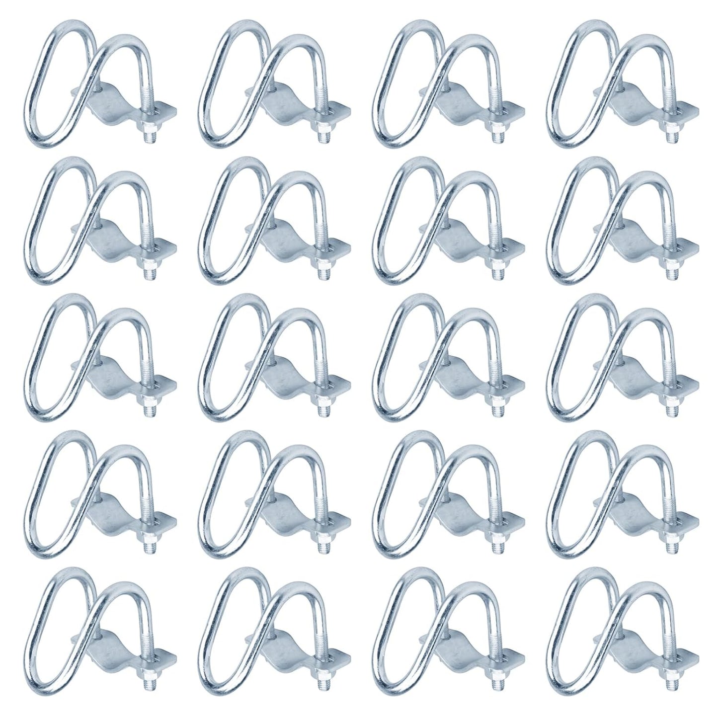 20 PCS Cross Connector Pipe Clips for 1/2" EMT Electrical Pipe(O.D. : 0.706"), Cross Conduit Clamp for Greenhouse, Awning & Fence, Tripods