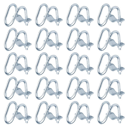20 PCS Cross Connector Pipe Clips for 1/2" EMT Electrical Pipe(O.D. : 0.706"), Cross Conduit Clamp for Greenhouse, Awning & Fence, Tripods