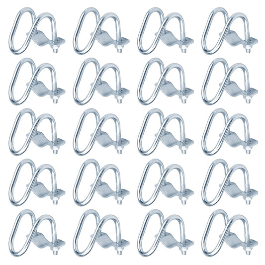 20 PCS Cross Connector Pipe Clips for 1/2" EMT Electrical Pipe(O.D. : 0.706"), Cross Conduit Clamp for Greenhouse, Awning & Fence, Tripods