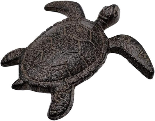 Comfy Hour Antique and Vintage Ocean Collection Cast Iron Ocean Turtle Figurine, Indoor Outdoor