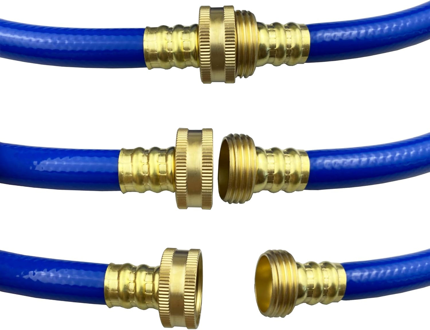 PVC Garden Hose 1/2 Inch Green Heavy Duty Water Hose with Solid Brass Fittings,No Leaking, Flexible,for outdoors,Lawns,Patio (25 FT, Blue, Brass Fittings)