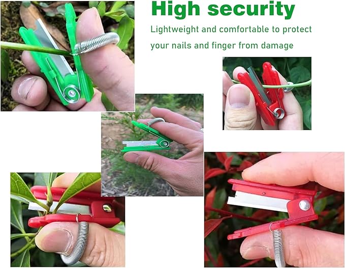Gardener's Thumb Knife & Pruning Shears - Multi-Use Stainless Steel Tool for Leaf Trimming, Fruit Picking, Plant Trimming | Lightweight Garden Snips, Indoor/Outdoor Flowers Fruits Vegetables