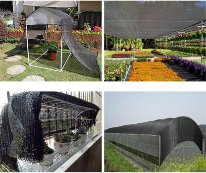 winemana 40% Black Shade Cloth, Edge with Buttonhole, Resistant Garden Shade Cloth with Taped Edge for Plants Greenhouse Swimming Pool (10 FT x 14 FT)