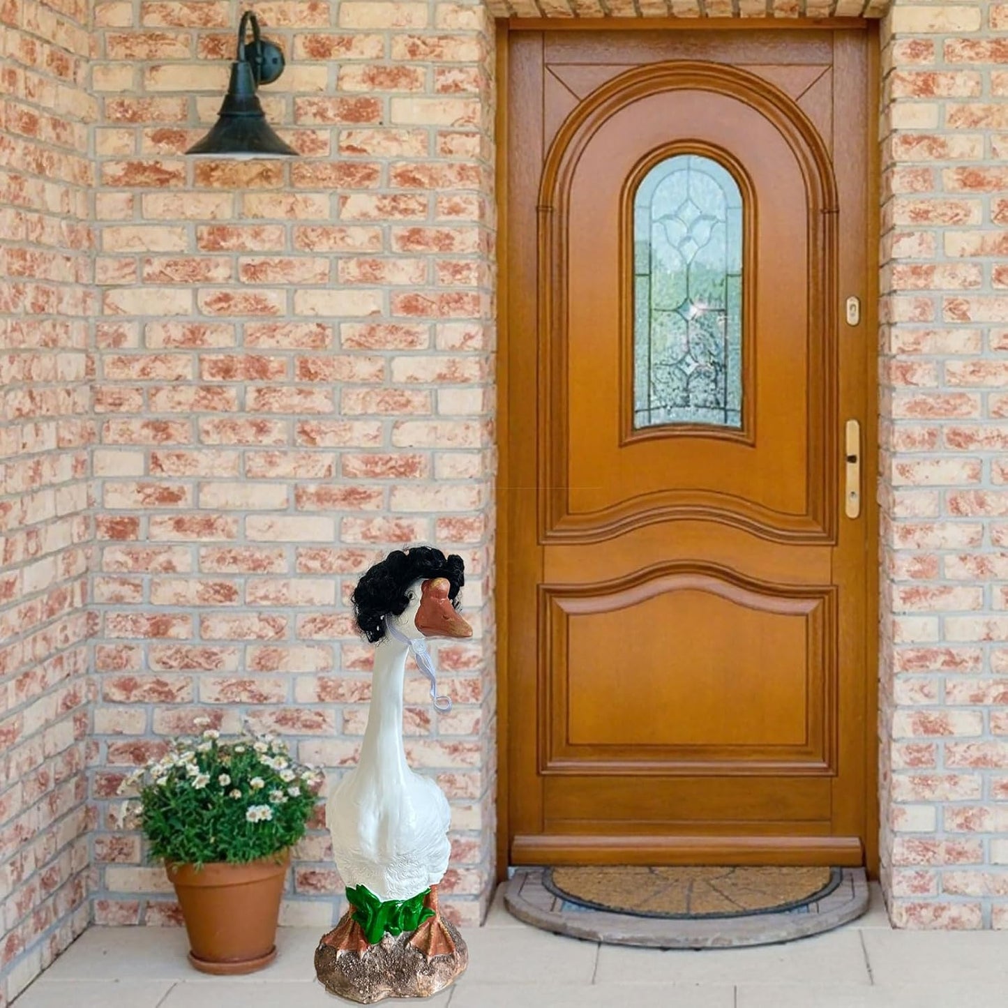 Porch Goose Wigs, Porch Goose Outfits Lawn Goose Statue Accessories for Outdoor Garden Patio Yard Goosey Decor （Style 12）