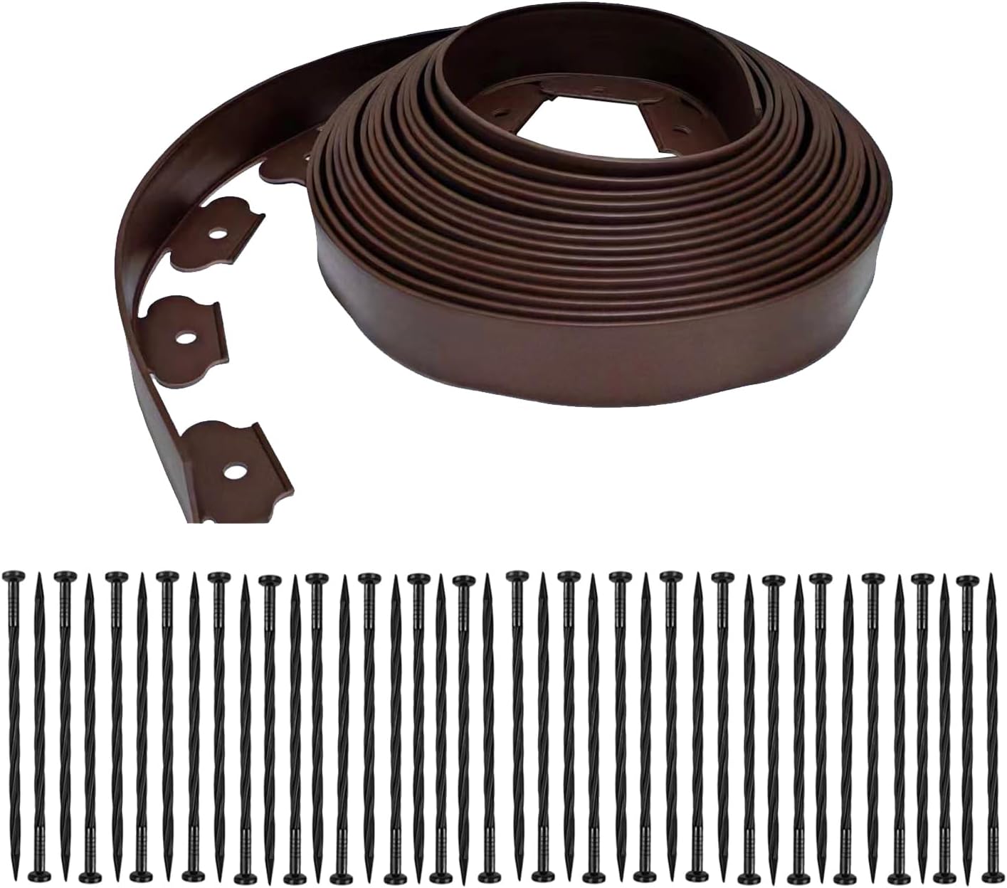 Landscape Edging,40FT Plastic Garden Edging with 40 Stakes,2 Inch Tall Lawn Edging for Lawn,Yard,Flower Gardens Border