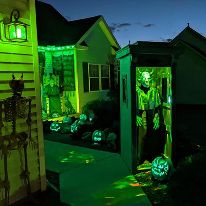 Hompavo 【Upgraded LED Flame Light Bulbs, 3 Modes Flickering Light Bulbs, E12 Chandelier Base Candle Fire Light Bulb for Halloween Christmas Party Porch Indoor & Outdoor Home Decoration, Green 6 Pack
