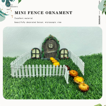 Miniature Fairy Garden Fence 35 Inches,Fairy Garden Accessories Outdoor Wood Picket Fence,DIY Flowerpot Decoration, Miniature Garden Decoration