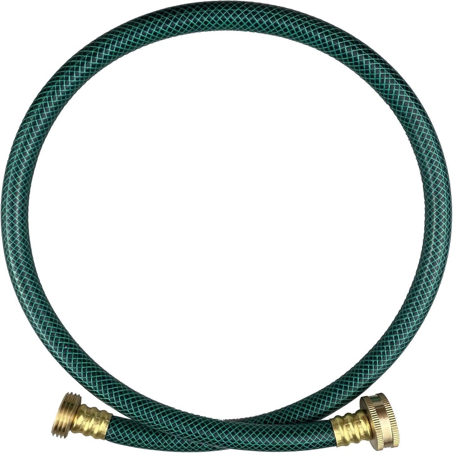 PVC Garden Hose 1/2 Inch Green Heavy Duty Water Hose with Solid Brass Fittings,No Leaking, Flexible,for outdoors,Lawns,Patio (3 FT, Green, Brass Fittings)