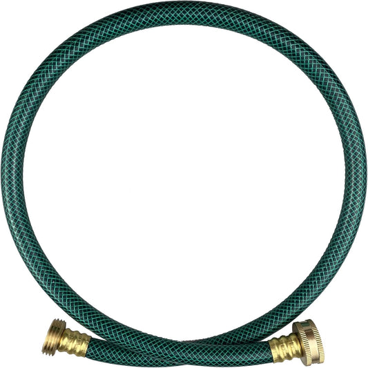 PVC Garden Hose 1/2 Inch Green Heavy Duty Water Hose with Solid Brass Fittings,No Leaking, Flexible,for outdoors,Lawns,Patio (3 FT, Green, Brass Fittings)