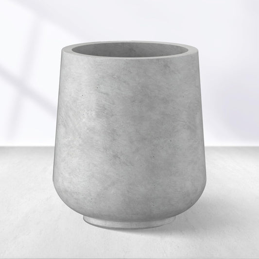 Kante 11.6" Dia Round Concrete Planter, Outdoor Indoor Large Plant Pots Containers with Drainage