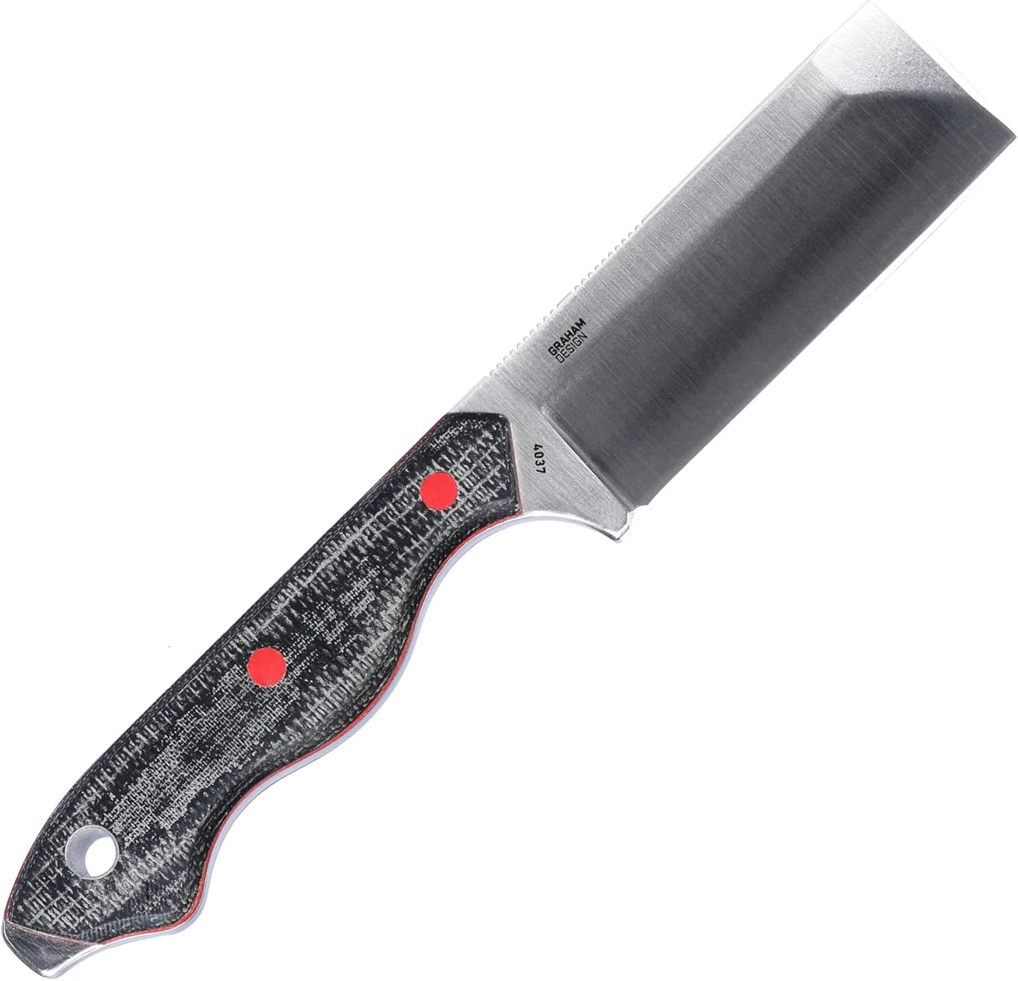 CRKT Razel Fixed Blade Knife: Everyday Carry Plain Edge, D2 Blade Steel, Resin Infused Fiber Handle w/Pocket Carry Sheath 4037,Silver/Black