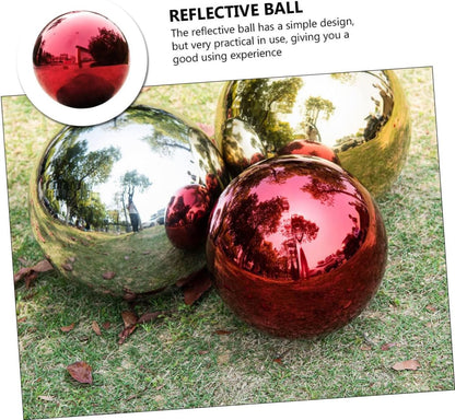 Colored Reflective Gazing Ball Polished Garden Decor Decorative Mirror Globe for Outdoor Spaces Vibrant Reflective Sphere for Lawn and Decoration