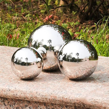 Stainless Steel Gazing Globe Mirror Ball (10inch,Silver)