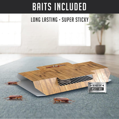 Roach Traps Indoor Sticky (36 Pack) - Glue Traps for Roaches Bug Traps with Roach Bait Traps - Long Lasting Non-Toxic Children and Pet Friendly - Trap a Pest