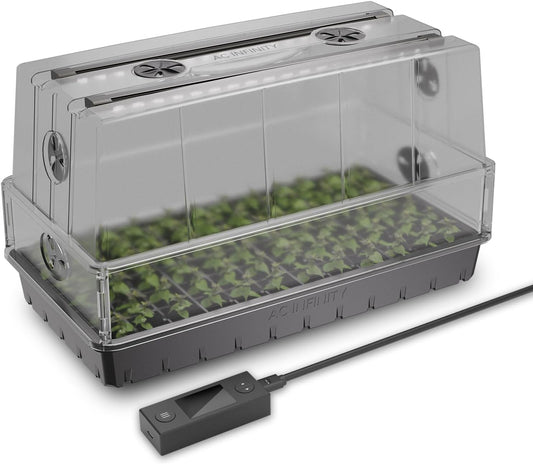 AC Infinity Heavy-Duty Large Humidity Dome w/Full Spectrum LED Grow Light Bars, Samsung LM301H EVO