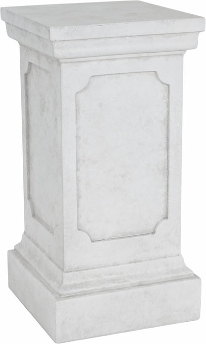Decorative Roman Column Pedestal Column Plant Stand, Vintage European Style Classical Garden Pillar, Indoor Outdoor Decor, Pedestal Columns Plants Standing for Entryway Garden Yard Home (Antique White/25.75''H)