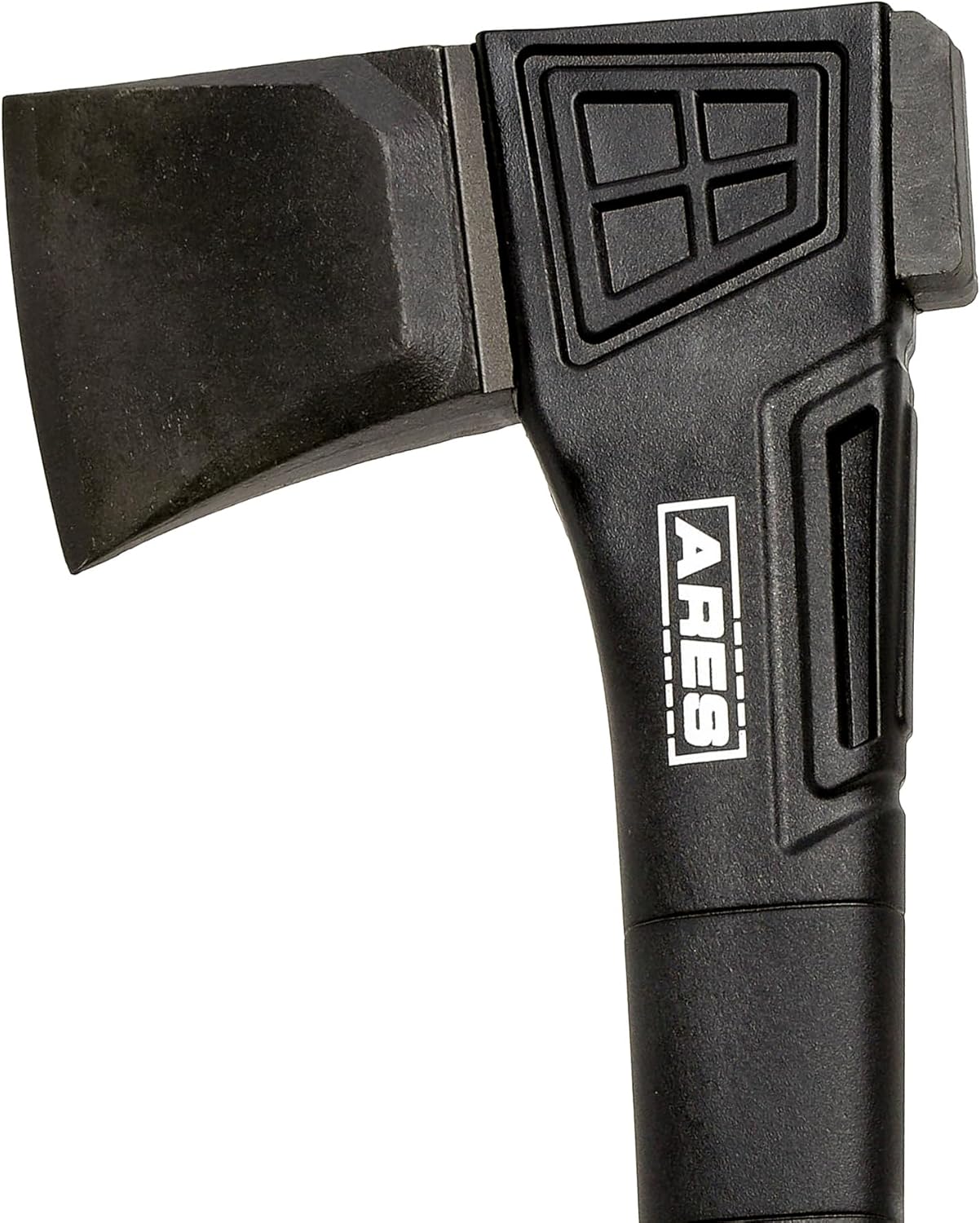 ARES 45006 – 18-Inch Splitting Axe – Lightweight Fiberglass Handle Construction – High-Carbon Steel Blade Head – Gardening, Hiking, and Outdoor/Adventure Applications