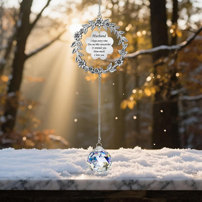 Husband Gifts Suncatcher from Wife, Birthday Valentines Sun Catcher Gifts for Husband