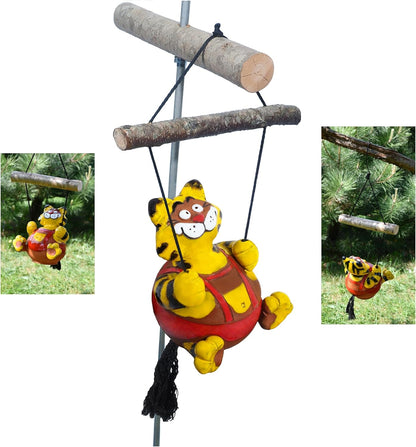 Ceramic Garden Decor - Cat Lawn stake - Outdoor statue - Perfect, unique gifts for gardeners woman, men, yard gifts - Handmade, Frostproof