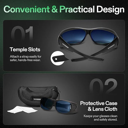 VIVOSUN Grow Room Glasses, Indoor Hydroponics LED Grow Light Glasses, Anti-UV Glasse for Visual Eye Protection, 2pcs
