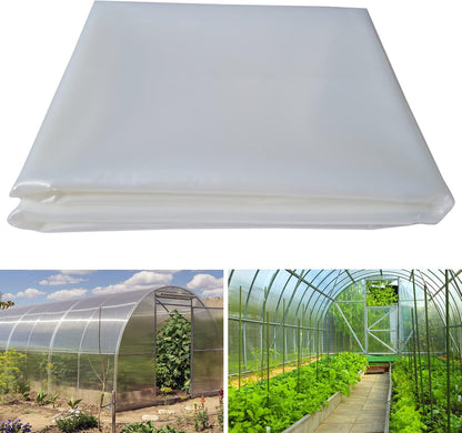 6 mil (24ft x 50ft) 100% Virgin Material. 5Layers Advanced Extrusion Technology for UV Protection, Anti-drip, Anti-Fog, Thermal and Strength. 4Years Lifetime UV Resistant Greenhouse Plastic