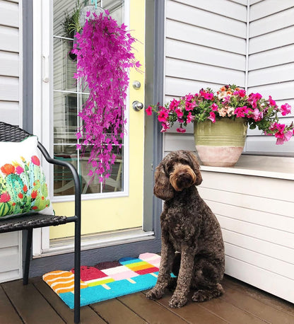 RECUTMS Fake Hanging Plants Artificial Ivy Leaf Faux Vine Plants Outdoor Artificial Hanging Plants Fake Plant Wall Decor Indoor UV Resistant Plants Home Room Decoration(Pure Fuchsia)