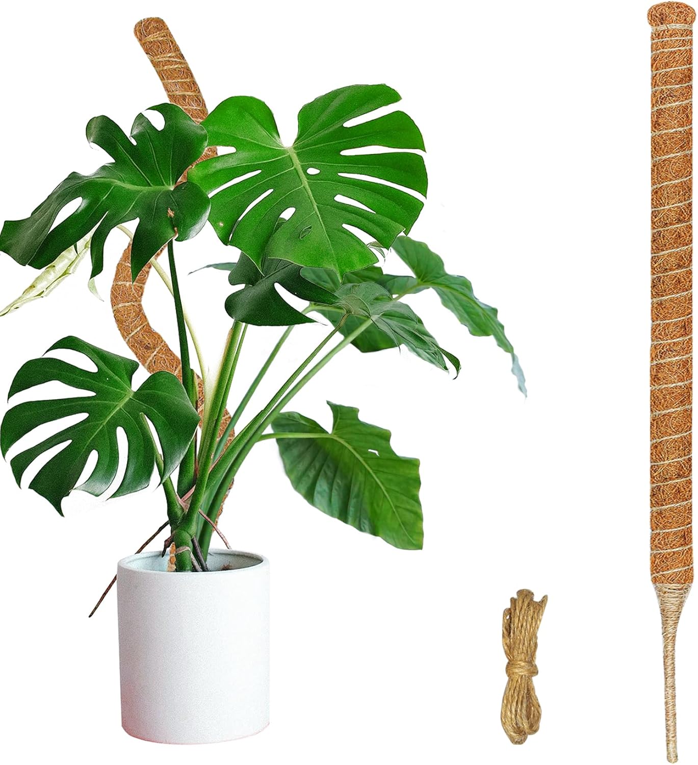 Moss Pole, 26.8-Inch Moss Poles for Plants Monstera, Bendable Plant Support Stakes for Climbing Plants Indoor, Garden Trellis Plant Stick for Potted Plants, Pothos Philodendron