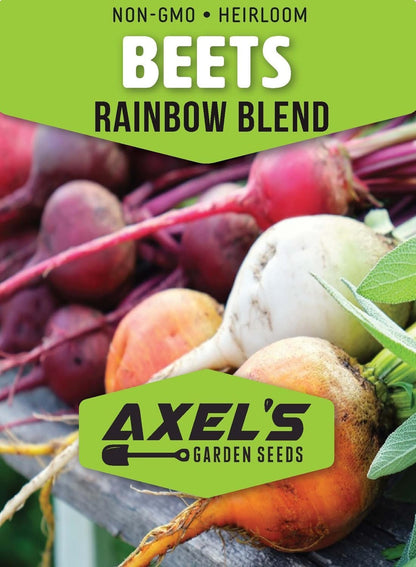 Beet Seeds for Planting - Plant & Grow Heirloom Beet Varieties Home Outdoor Vegetable Garden – Easy Grow Planting Packets, Beta vulgaris – 2 Packets of Each Variety