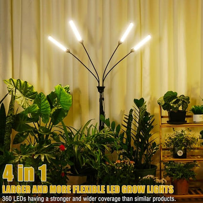 LED Grow Lights for Indoor Plants Full Spectrum, 360 LEDs Plant Lights for Indoor Growing with 58" Adjustable Stand, Plant Grow Lights with Auto 3/6/9/12/15/18H Timer for Indoor Tall Plants.