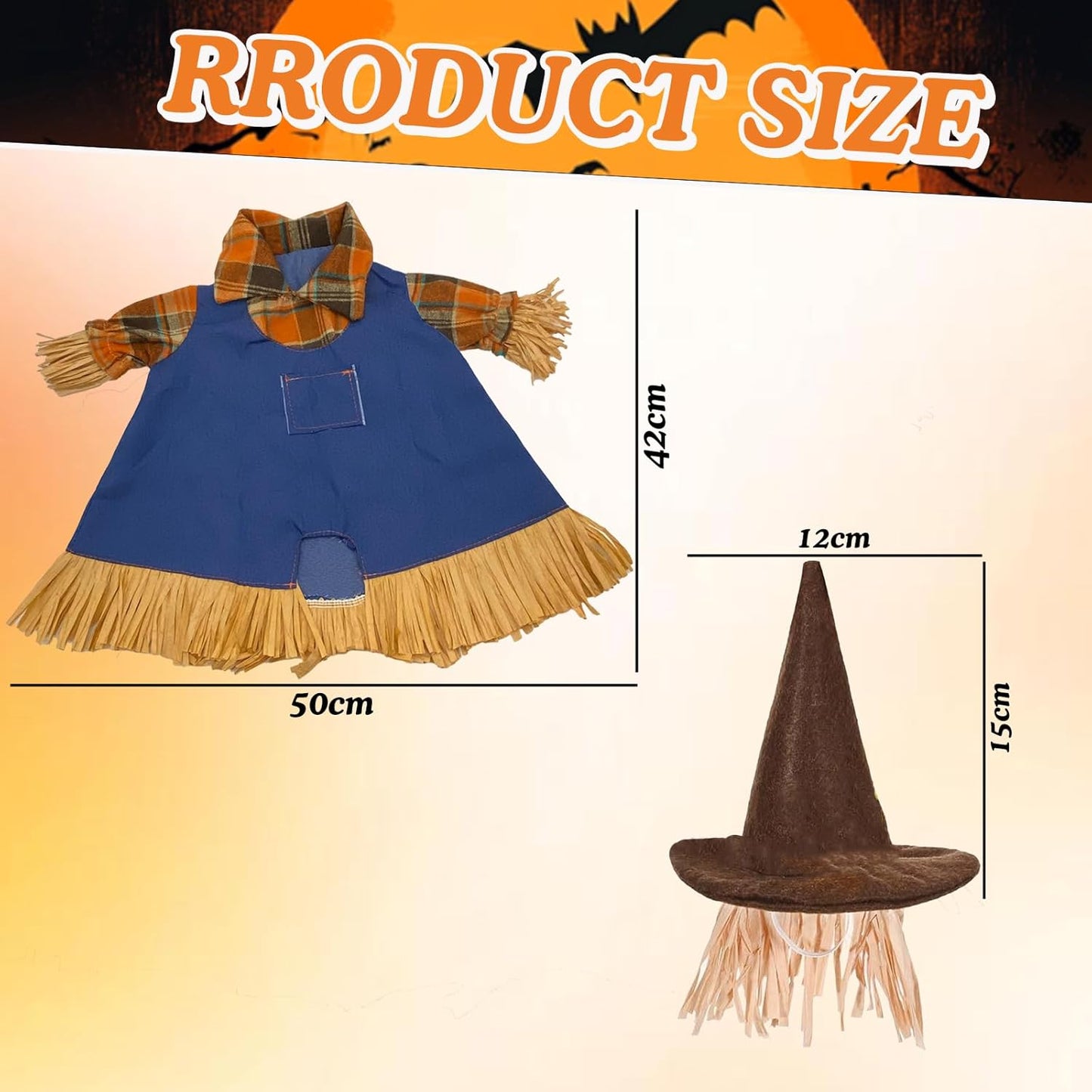 Porch Goose Outfits for 23" Plastic Porch Goose Scarecrow Outfit Goose Clothes for Cement Goose for Indoor Outdoor Garden Yard Lawn Patio Art Decor(DCR)