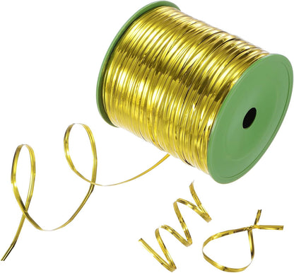 Metal Twist Ties, 500 Yards Metallic Twists Tie Bread Twisty-Ties for Party Decoration/Garden Plant/Gift Wrapping Bag/Cake/Pops Candy/Bakery Bags [Gold]