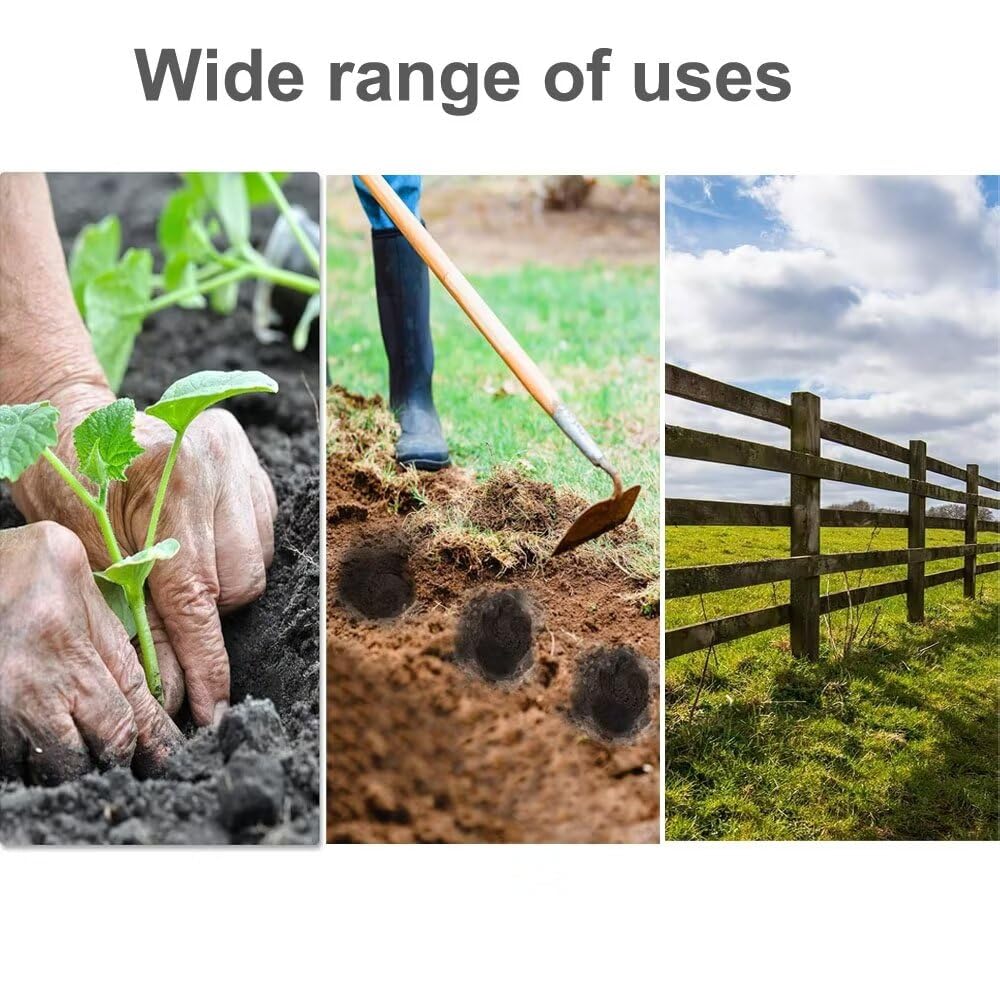 Garden Auger Post Hole Digger 1.6 x 16.5 in Long Handle Bulb Planter Tool Solid Shaft Extend Spiral Planting Auger Drill Bit for Planting Bulbs Seedlings，Digging Holes Deep Cultivating