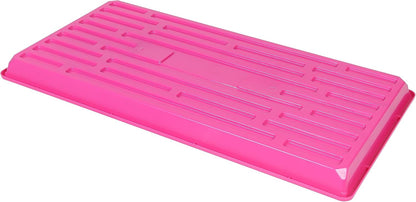 SUNPACK 10" x 20" Heavy Duty Shallow Plastic Seed Starting Tray, Magenta, 1" (Pack of 10) - No Drainage Holes, Perfect for Greenhouses or Indoor Gardening