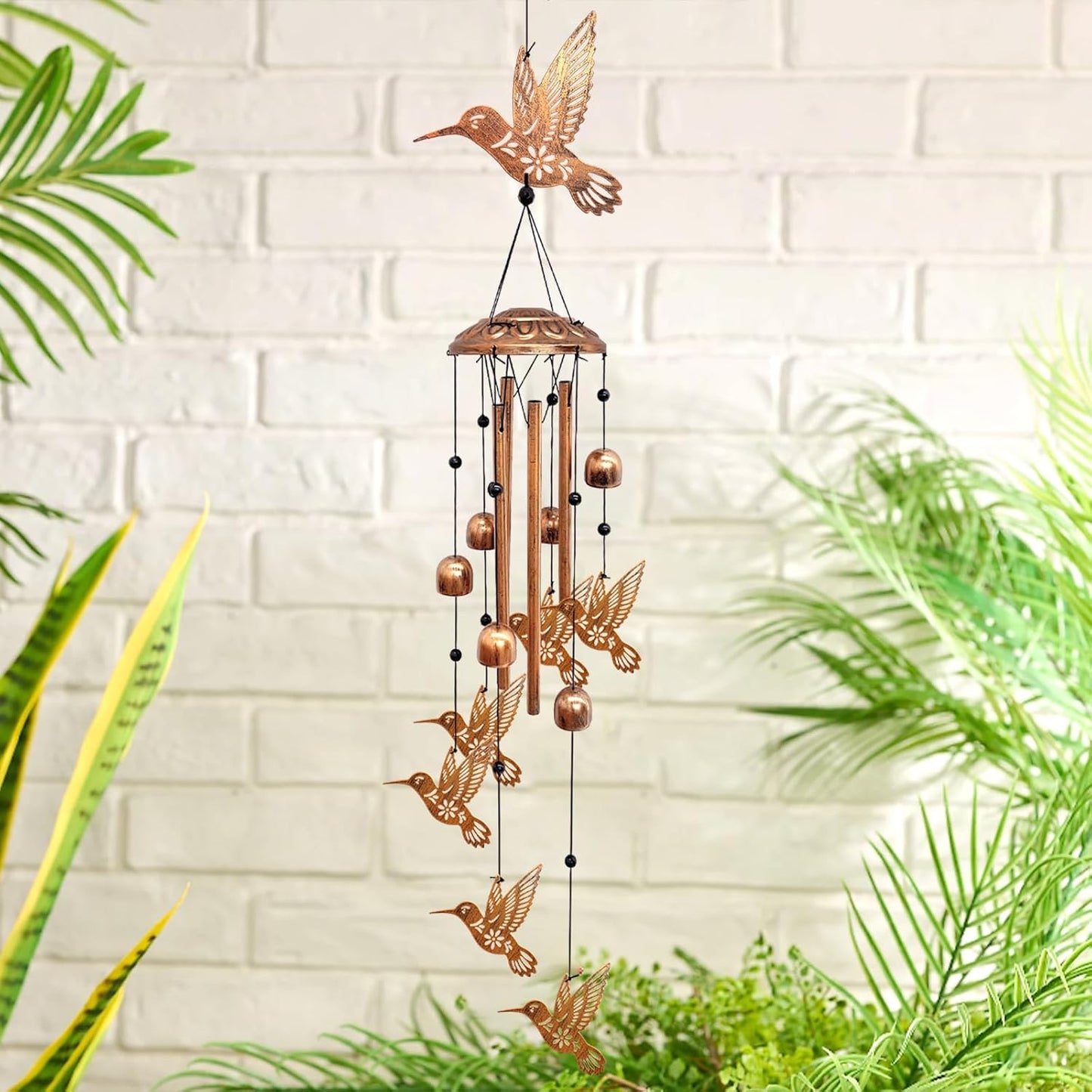 Hummingbird Wind Chimes for Outside, Metal Windchimes Outdoors Hummingbird Gifts for Women Memorial Sympathy Wind Chimes for Patio Garden Yard