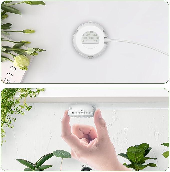 Grow Lights for Indoor Plants Full Spectrum, 2 Pack LED Puck Grow Lights, 4/8/12H Cycle, 4 Dimmable Brightness, 150 Watt Equivalent Growing Lamp for Indoor Growing and Seed Starting