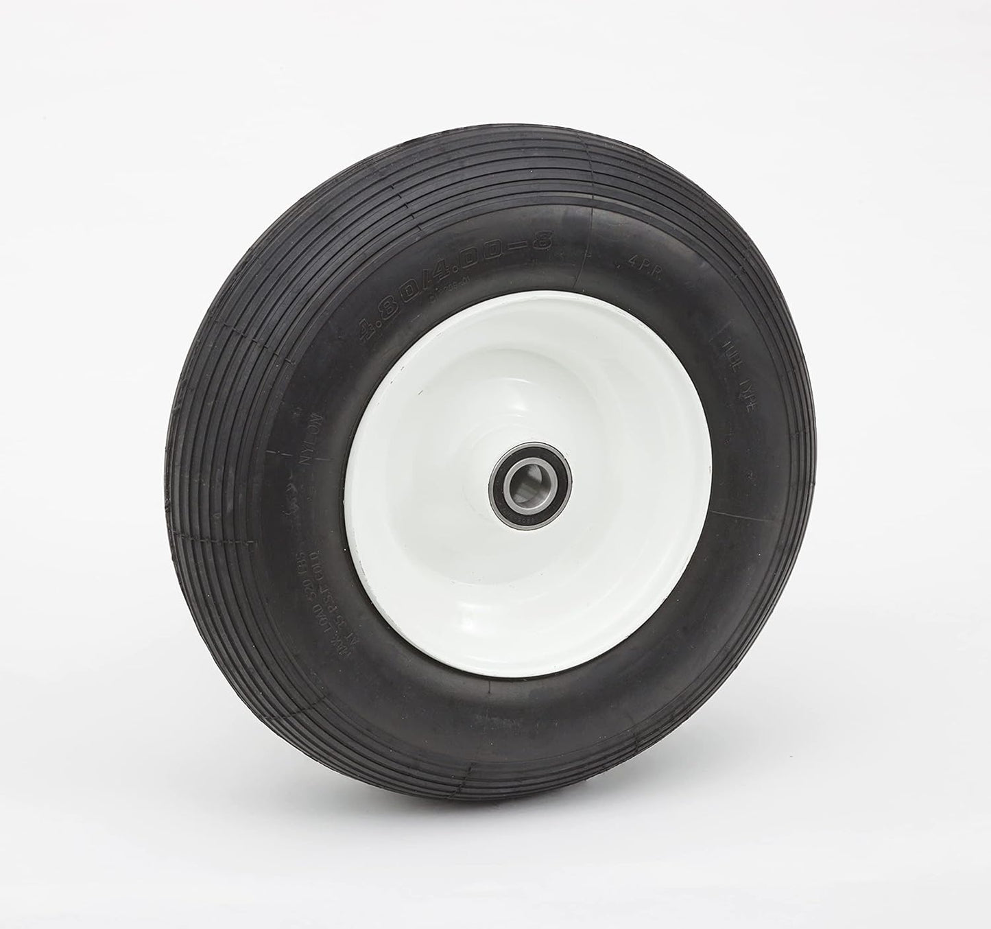 16" Pneumatic Tire | Replacement Wheelbarrow Tire | Tire for Handtrucks, Garden Cart | Various Rim Colors/Tread Options | 3" Offset Hub