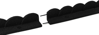Playsafer L Shaped Flexible Rubber Scalloped Edger for Lawns Landscaping and Playground | Easy No Dig Installation| 4' Long (2, Black)