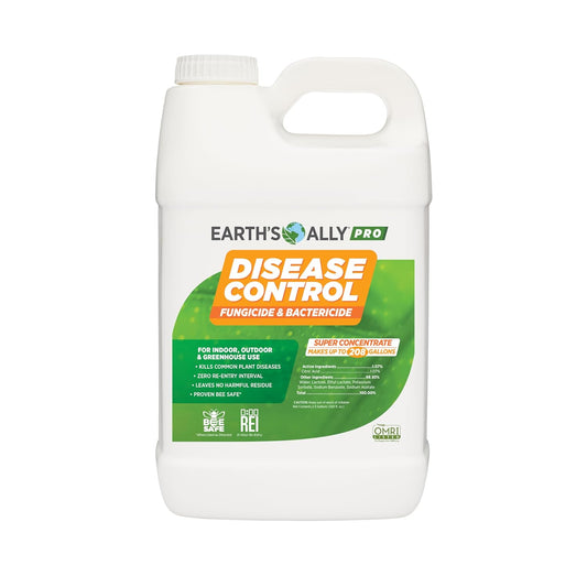 Earth's Ally Pro Disease Control Concentrate 2.5 gal. | Makes Up to 208 gals | Fungicide for Orchards, Food Crops, Ornamentals, Houseplants, Lawn & Turf